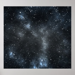 Galactische donkere materie: ruimtemysterie. poster