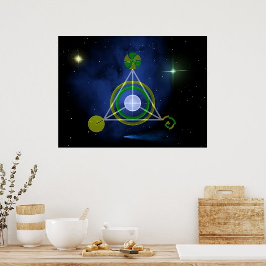 Galactische driehoek poster (Keuken)