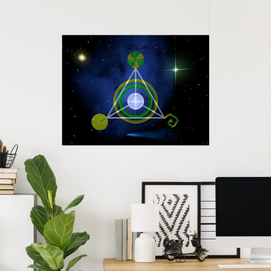 Galactische driehoek poster (Thuiskantoor)