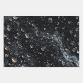 Galactische edelsteendruppels op een kosmisch canv inpakpapier vel (Voorkant 2)
