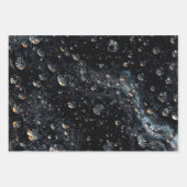 Galactische edelsteendruppels op een kosmisch canv inpakpapier vel (Voorkant)