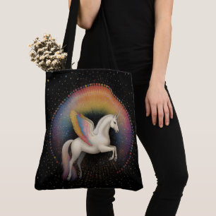 Galactische Eenhoorn Regenboog Gekleurde Sterren D Tote Bag