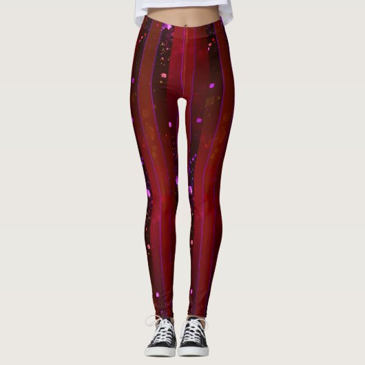 Galactische Ember: Stralende Leggings met een ruim (Voorkant)