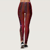 Galactische Ember: Stralende Leggings met een ruim (Achterkant)
