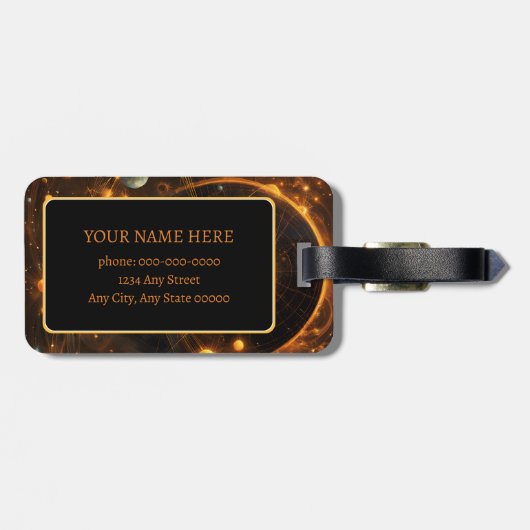 Galactische fluistering bagagelabel (Achterkant horizontaal)