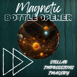 Galactische fluistering button flesopener