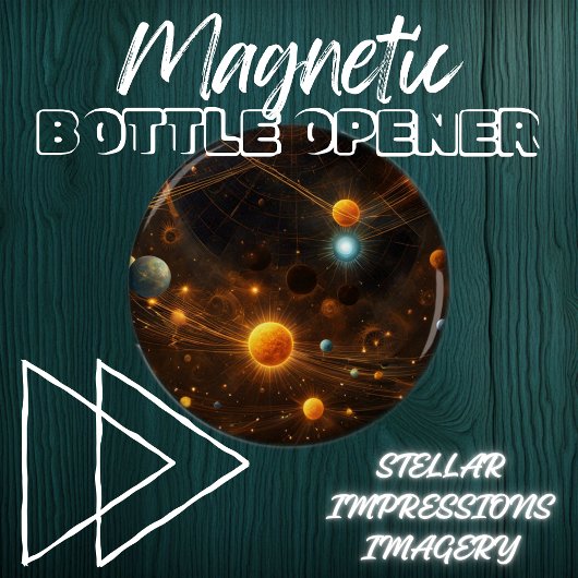 Galactische fluistering button flesopener