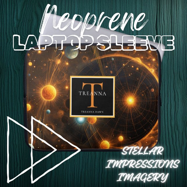 Galactische fluistering laptop sleeve (Creator heeft geüpload)