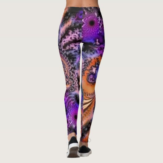 Galactische fractals Leggings (Achterkant)