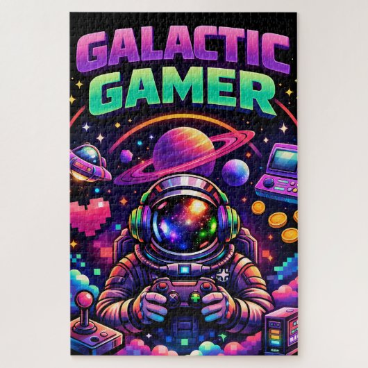 Galactische gamer legpuzzel (Verticaal)