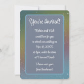 Galactische gedempte regenboog bruiloft uitnodigin kaart (Voorkant)