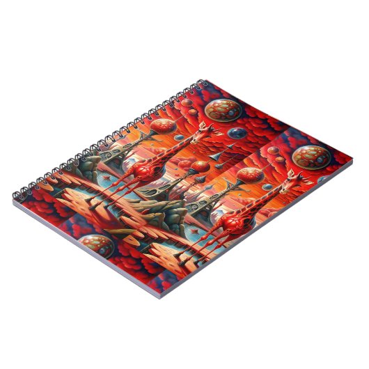 Galactische Giraffe droomt Notitieboek (Linkerzijde)