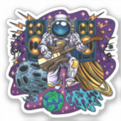 galactische gitarist sticker (Voorkant)