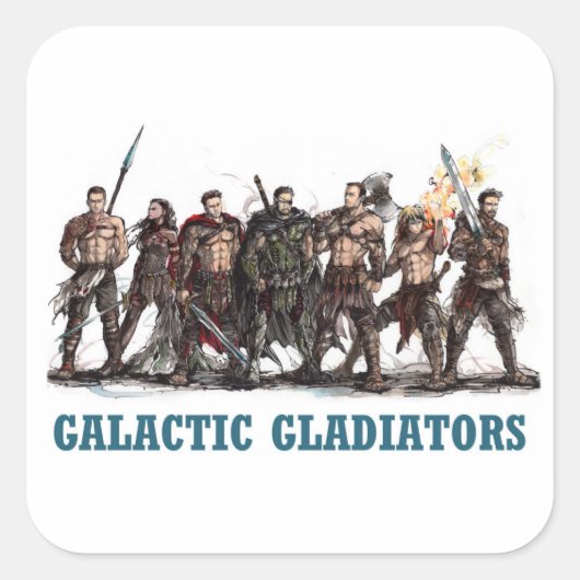 Galactische Gladiatoren Sticker (Voorkant)