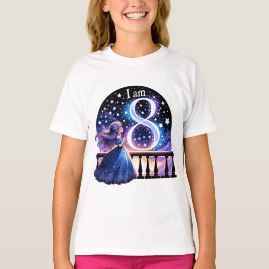 Galactische gloed: de ster acht t-shirt (Voorkant)