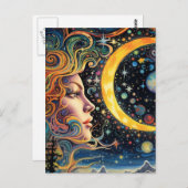 Galactische Godin Briefkaart (Voorkant / Achterkant)
