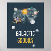 Galactische Goodies Galaxy Outer Space Verjaardag Poster (Voorkant)
