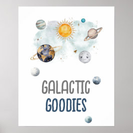 Galactische Goodies Galaxy Outer Space Verjaardag Poster