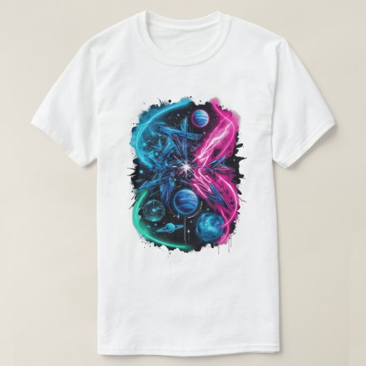 Galactische Graffiti - Street art T-shirt (Design voorkant)
