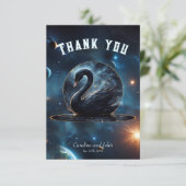 Galactische Gratie: De Zwarte Zwaan.  Bedankkaart (Staand voorkant)