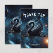 Galactische Gratie: De Zwarte Zwaan.  Bedankkaart (Voorkant / Achterkant)