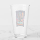Galactische Grillmeester Retro Sci-Fi Stripverhaal Glas (Achterkant)