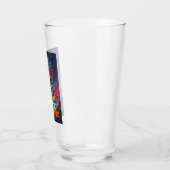 Galactische Grillmeester Retro Sci-Fi Stripverhaal Glas (Links)