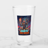 Galactische Grillmeester Retro Sci-Fi Stripverhaal Glas (Voorkant)
