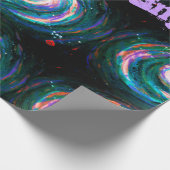 Galactische groeten in de ruimte cadeaupapier (Hoek)