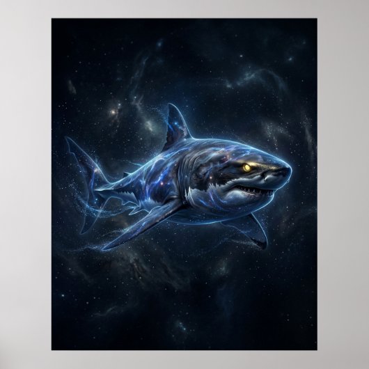 Galactische Haai Ster Afgrond Poster (Voorkant)