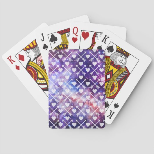 Galactische harten en pijlen pokerkaarten (Achterkant)