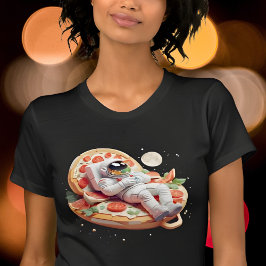 Galactische Heerlijk Astronaut op Pizza T-shirt