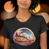 Galactische Heerlijk Astronaut op Pizza T-shirt