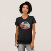 Galactische Heerlijk Astronaut op Pizza T-shirt (Voorkant volledig)