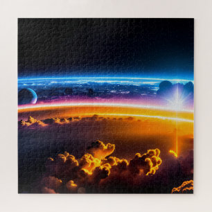 Galactische horizonten in de bewolkte diepe ruimte legpuzzel