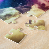 Galactische indigologische noordelijke lichtjes le legpuzzel (Zijkant)