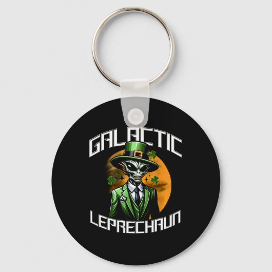 Galactische Kabouter Saint Patricks Day Alien Avon Sleutelhanger (Voorkant)