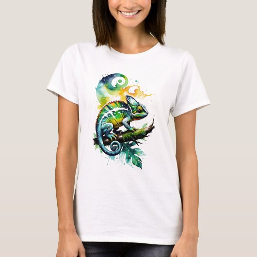 Galactische kameleon t-shirt (Voorkant)