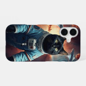 Galactische Kat Astronaut iPhone 16 Hoesje (Achterkant horizontaal)