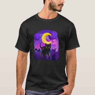 Galactische Kat Vintage Retro Kattenoutfit Voor Ti T-shirt