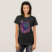 Galactische kattenmajesteit t-shirt (Voorkant volledig)