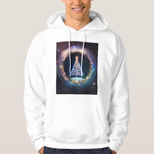 Galactische Kerst: Vakantie Hoodie met Ruimtethema (Voorkant)