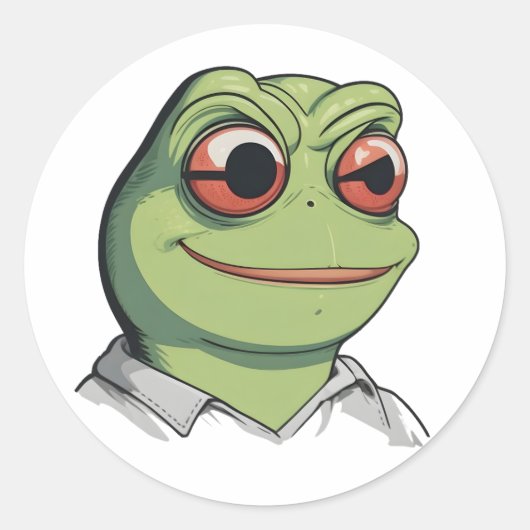 Galactische kikker in de ruimte - kosmische amfibi ronde sticker (Voorkant)