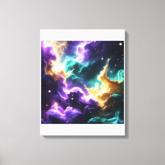 Galactische kleur Storm Canvas Afdruk (Voorkant)