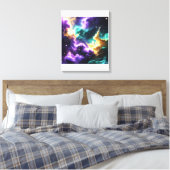 Galactische kleur Storm Canvas Afdruk (Insitu (Slaapkamer))