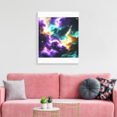 Galactische kleur Storm Canvas Afdruk (Insitu (Woonkamer))