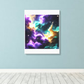 Galactische kleur Storm Canvas Afdruk (Insitu (Houten vloer))