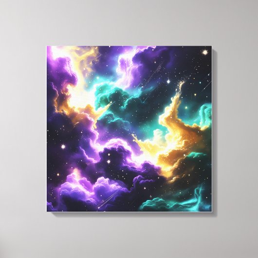 Galactische kleur Storm Canvas Afdruk (Voorkant)
