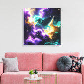 Galactische kleur Storm Canvas Afdruk (Insitu (Woonkamer))