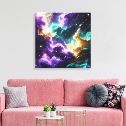 Galactische kleur Storm Canvas Afdruk (Insitu (Woonkamer))